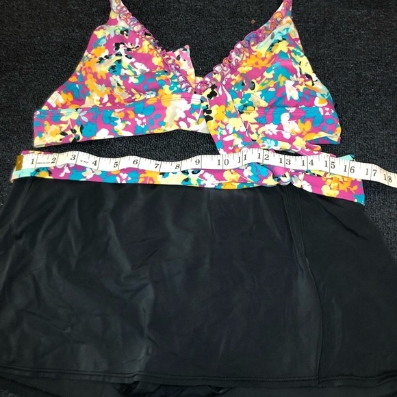 ANA A New Approach Black & Multi-Colored Floral Bikini Size 10 - Picture 11 of 13